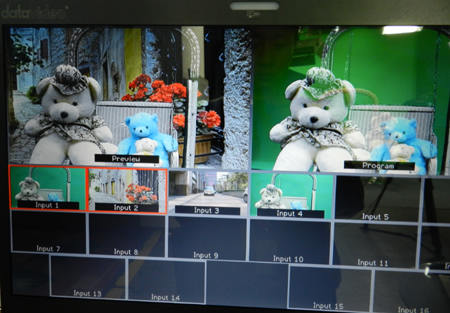 SE-3000 HD/SD 16通道切换台中如何实现画中画(PIP)状态下的画中画内抠像