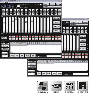 USB-DMX-V2.0凯士灯光控制系统软件